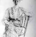 Портрет Наталии Нордман. 1900 - Бумага, графитный карандашРеализмРоссия