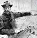 Портрет Льва Толстого, сына писателя. 1905 - Бумага, графитный карандашРеализмРоссия