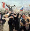 Забастовка 17 октбря 1905 года. 1906 - Холст, маслоРеализмРоссия