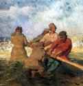 Бурлаки на Волге. 1870 - Холст, маслоРеализмРоссия
