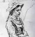 Девочка Ада. 1882 - Бумага, графитный карандашРеализмРоссия