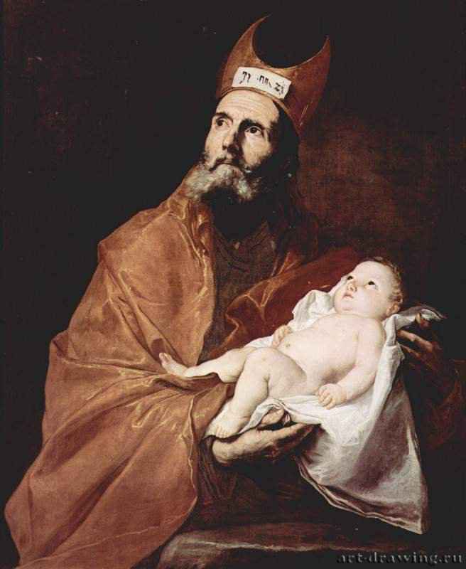 Сретение (Симеон с младенцем Иисусом) 1647 - 113 x 93 смХолст, маслоБароккоИспанияИкворт. Собрание маркиза Бристольского