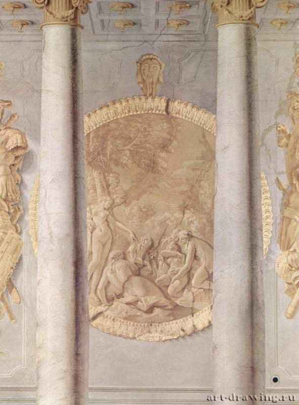 Фрески в палаццо Питти во Флоренции. Диана и Калисто. 1706-1708 - ФрескаБарокко, рококоИталияФлоренция. Палаццо ПиттиКессон первого этажа летнего дома Фердинандо Медичи