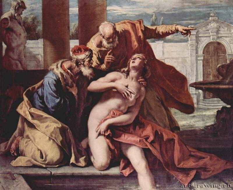 Сусанна и старцы. 1713 - 83,2 x 102,2 смХолст, маслоБарокко, рококоИталияЧатсворт (Дербишир). Собрание графства Девоншир
