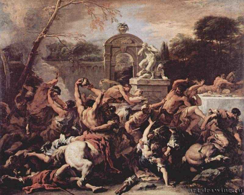 Битва кентавров и лапифов. 1715 * - 63 x 70 смХолст, маслоБарокко, рококоИталияМилан. Частное собрание