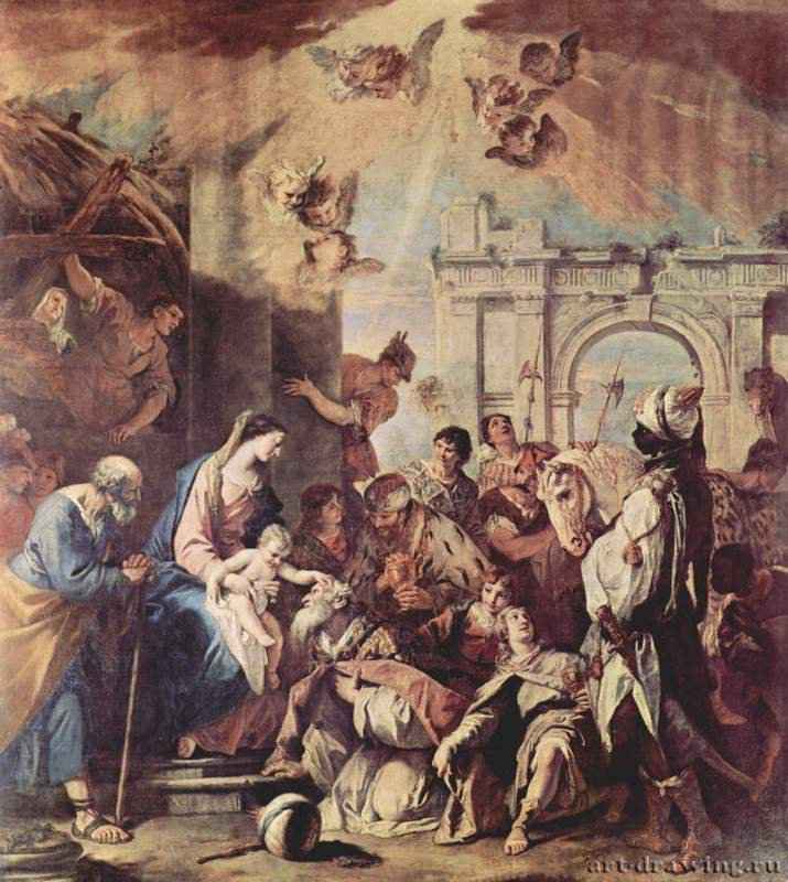 Поклонение волхвов. 1726 - 330,2 x 289,6 смХолст, маслоБарокко, рококоИталияВеликобритания. Королевское собрание произведений искусстваЗаказчик - консул Смит, для своего дома в Венеции
