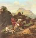Итальянский пейзаж с отдыхающими путниками. 1833 - Холст, маслоРомантизм, бидермейерГерманияЛейпциг. Музей изобразительных искусств