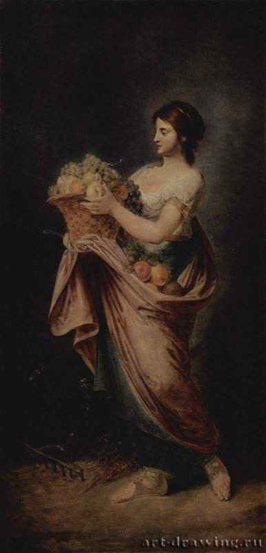 Аллегория Осени. 1785 - 218 x 109 смХолст, маслоРококоГерманияСанкт-Петербург. Государственный ЭрмитажЧасть цикла из шести картин, заказчик - граф Воронцов