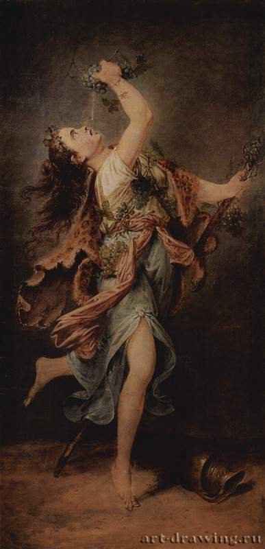 Вакханка. 1785 - 218 x 109 смХолст, маслоРококоГерманияСанкт-Петербург. Государственный ЭрмитажЧасть цикла из шести картин, заказчик - граф Воронцов