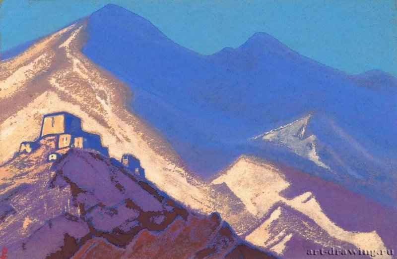 Тибет 1940 г. - Картон, темпера; 30,3 х 45,6 см. Музей Николая Рериха. Нью-Йорк, США.