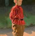 Этюд мальчика 1890-е гг. - Холст, масло; 21 х 14 см. Музей Николая Рериха. Нью-Йорк, США.