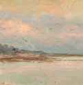 Этюд пейзажа 1890-е гг. - Холст, масло; 15 х 29,5 см. Музей Николая Рериха. Нью-Йорк, США.