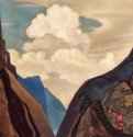 Шамбале Дайк 1931 г. - Холст, темпера; 91,3 х 126,5 см. Музей Николая Рериха. Нью-Йорк, США.