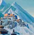 Тибет. Гималаи 1933 г. - Холст, темпера; 74 х 117 см. Музей Николая Рериха. Нью-Йорк, США.