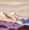 Западные Гималаи 1936 г. - Картон, темпера; 30,5 х 45,8 см. Музей Николая Рериха. Нью-Йорк, США.