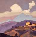 Монастырь. Цанг, Тибет 1936 г. - Картон, темпера; 30,3 х 45,8 см. Музей Николая Рериха. Нью-Йорк, США.