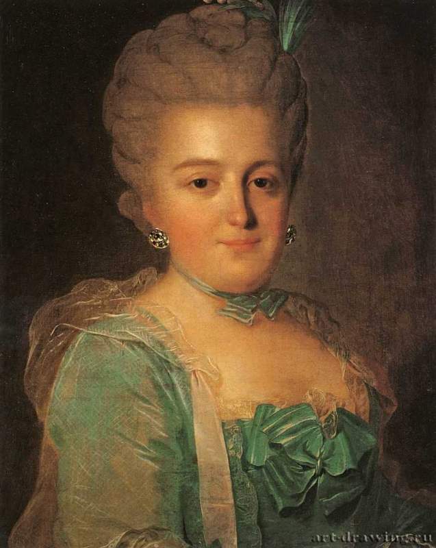 Портрет А. С. Тулиновой, 1770 г. - Холст, масло; 59,3 х 46 см. Государственная Третьяковская галерея. Москва. Россия.