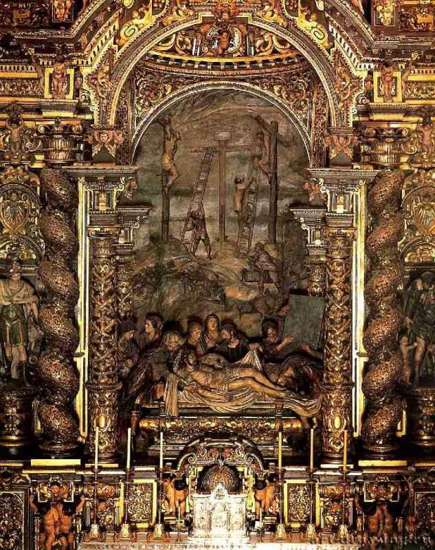 Положение во гроб. 1670-1672 - Больше натуральной величины. Окрашенное дерево. Севилья. Госпиталь Ла Каридад. Испания.