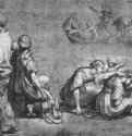 Призвание Петра. 1515 - Романо, Джулио: Перо по углю, отмывка. Вена. Собрание графики Альбертина.