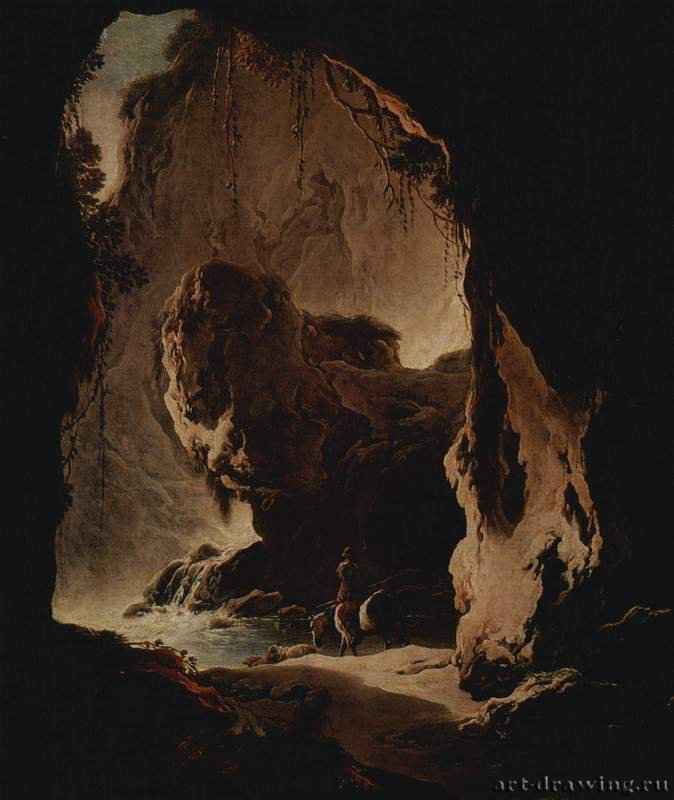 Пейзаж с гротом. 1680-1700 - 97 x 81 смХолст, маслоБароккоГерманияСанкт-Петербург. Государственный Эрмитаж