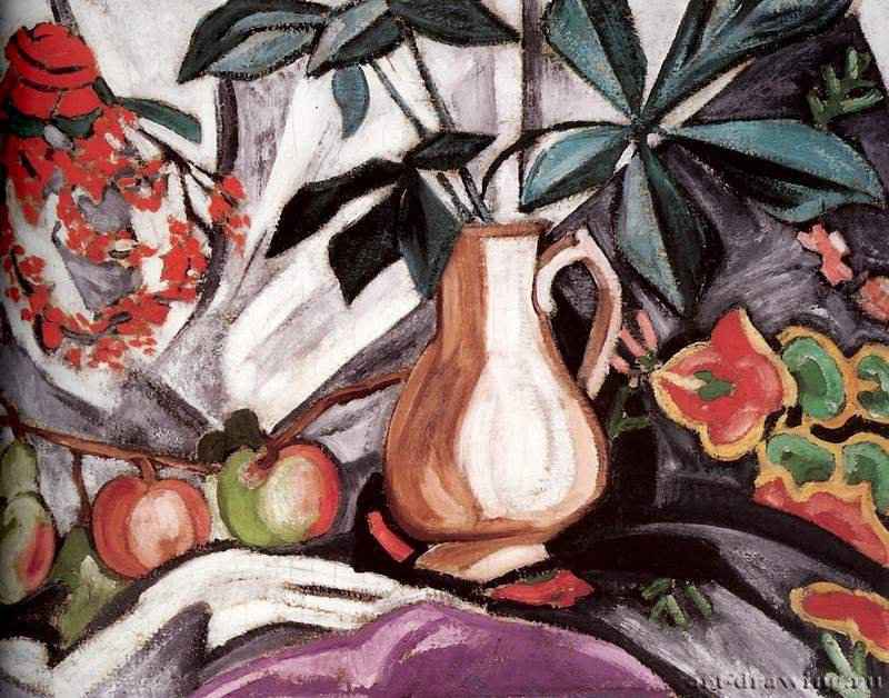 Натюрморт с кувшином и яблоками. 1910 - 54 x 73 смХолст, маслоРоссия