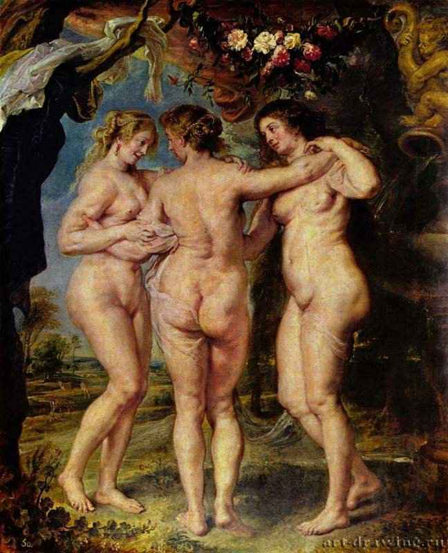 Три Грации. 1636-1638 - 221 x 181 смХолст, маслоБароккоНидерланды (Фландрия)Мадрид. Прадо