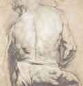 Этюд мужской фигуры, со спины. 1610-1611 - 375 х 285 мм. Уголь, подсветка белым, на бумаге. Кембридж (Великобритания). Музей Фицуильям. Фландрия.