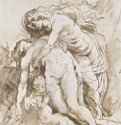 Смерть Адониса. 1610-1612 - 217 х 153 мм. Перо коричневым тоном, отмывка, на бумаге. Лондон. Британский музей, Отдел гравюры и рисунка. Фландрия.