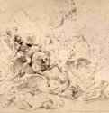 Поражение Сеннахериба. 1616-1618 - 217 х 314 мм. Перо коричневым тоном. Вена. Собрание графики Альбертина. Фландрия.