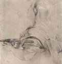 Молодая женщина, держащая таз. 1618 - 337 х 300 мм. Черный мел, подсветка белым. Вена. Собрание графики Альбертина. Фландрия.