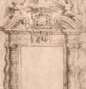 Эскиз алтаря. 1620 - 520 х 260 мм. Перо коричневым тоном, отмывка по рисунку мелом. Вена. Собрание графики Альбертина. Фландрия.