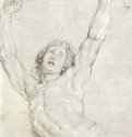 Этюд для фигуры Христа. 1610-1611 - 400 х 298 мм. Уголь, подсветка белым, на бумаге цвета кожи. Кембридж (Массачусетс). Художественный музей Фогг, Отдел гравюры и рисунка. Фландрия.