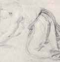 Этюд для святой Марии Магдалины. 1620 - 262 х 402 мм. Черный мел, подсветка белым, на коричневой бумаге. Кембридж (Великобритания). Музей Фицуильям. Фландрия.