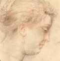 Голова женщины. 1630-1632 - 191 х 165 мм. Сангина, черный мел, подсветка белым. Вена. Собрание графики Альбертина. Фландрия.