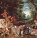 Нимфы, сатиры и собаки. Первая половина 17 века - 62 x 99 смДерево, маслоБароккоНидерланды (Фландрия)Цюрих. Частное собрание