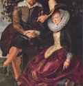 Автопортрет с женой Изабеллой Брант в зарослях жимолости. 1609 - 178 x 136,5 см. Холст, масло. Барокко. Нидерланды (Фландрия). Мюнхен. Старая пинакотека. 