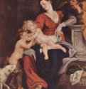 Святое семейство с корзиной. 1615-1616 * - 170,5 x 129,5 смДерево, маслоБароккоНидерланды (Фландрия)Потсдам. Дворец Сан-Суси, картинная галерея