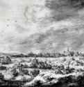 Вид Харлема. 1654-1655 - Черный мел, кисть серым тоном, на бумаге 164 x 239 мм Лувр Париж