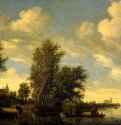 Речной пейзаж с лодкой. 1649 - Холст, масло 99,5 x 133,5 Риксмузеум Амстердам