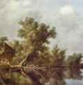 Речной пейзаж с паромом. 1639 - 65 x 95 смДеревоБароккоНидерланды (Голландия)Мюнхен. Старая пинакотека