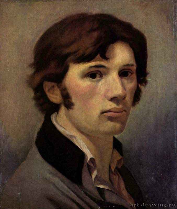 Рунге Филипп Отто: Автопортрет. 1802-1903 -  37 x 37 см Холст, масло Романтизм Германия Гамбург. Кунстхалле