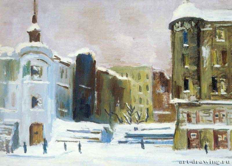 Блокадный пейзаж. 1941-1943 - Холст, маслоРоссияЧастное собрание