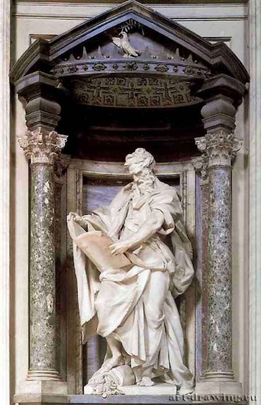 Святой Матфей. 1708-1718 - Высота выше человеческого роста. Мрамор. Рим. Сан Джованни ин Латерано. Италия.