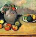 Натюрморт с кувшином и фруктами на столе. 1893-1894 - 41 x 72 смБумага, дерево, маслоПостимпрессионизмФранцияШвейцария. Частное собрание