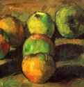 Натюрморт с семью яблоками. 1877-1878 - 17 x 36 смХолст, маслоПостимпрессионизмФранцияНью-Йорк. Собрание Тоу