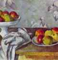 Натюрморт с яблоками и блюдом для фруктов. 1879-1882 - 43 x 53 смХолст, маслоПостимпрессионизмФранцияКопенгаген. Глиптотека