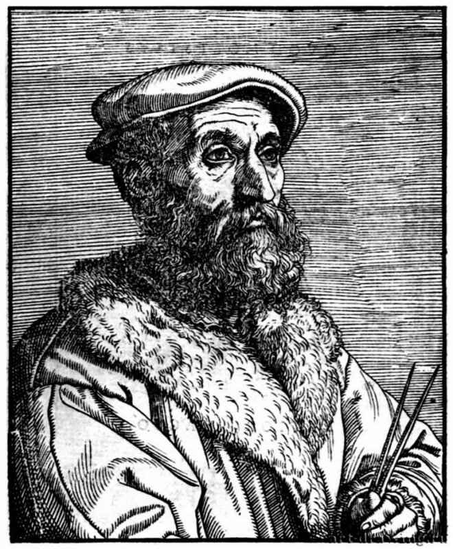 Портрет архитектора. Вторая треть 16 века - Сальвиати, Джузеппе Порта: 116 х 93 мм. Ксилография. Берлин. Гравюрный кабинет. Гравер: Марколини, Франческо.