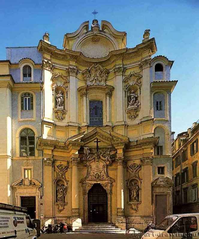 Церковь Санта Мария делла Маддалена. Фасад. 1735 - Рим. Италия.