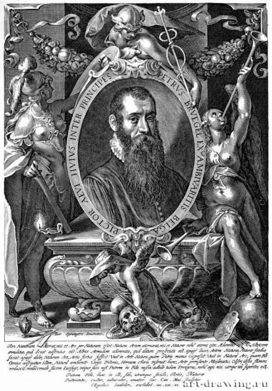 Портрет Питера Брейгеля Старшего. 1580 - Резцовая гравюра на меди. Брюссель. Королевская библиотека, Кабинет эстампов. Нидерланды.