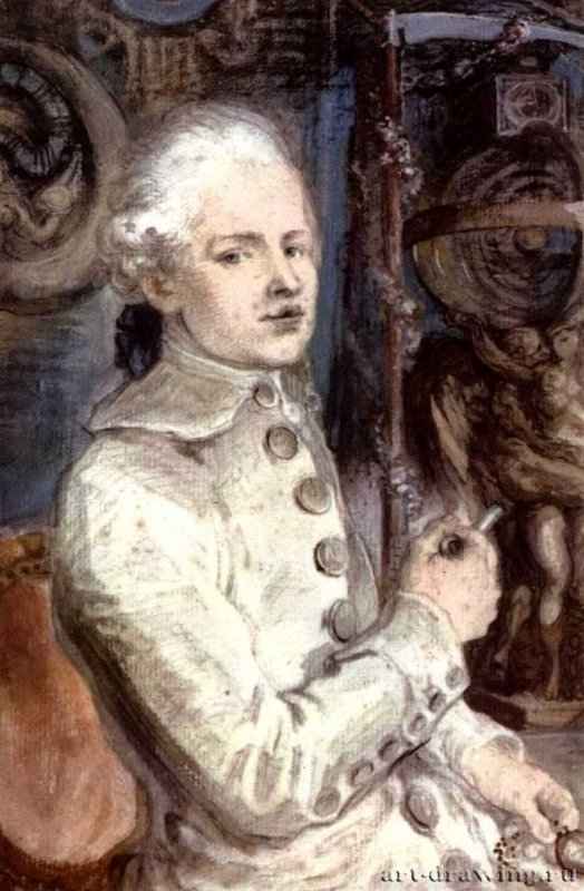 Сент-Обен, Габриель-Жак де — Портрет мужчины. Вторая треть 18 века.